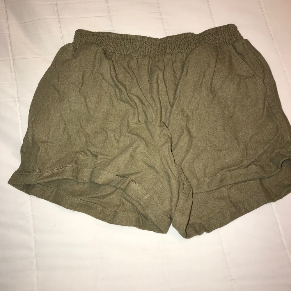 Army green shorts